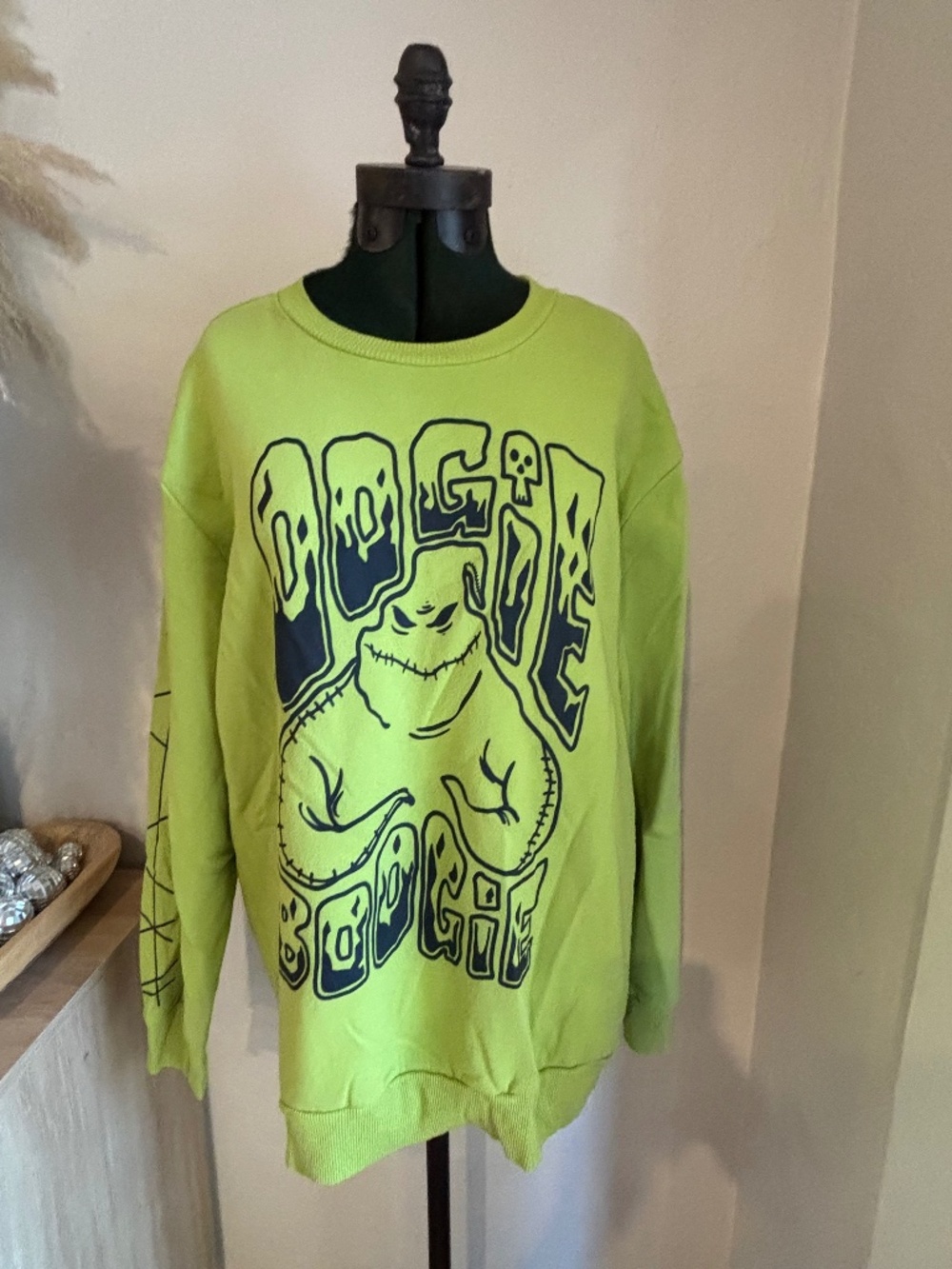 Oogie boogie lime green sweatshirt
